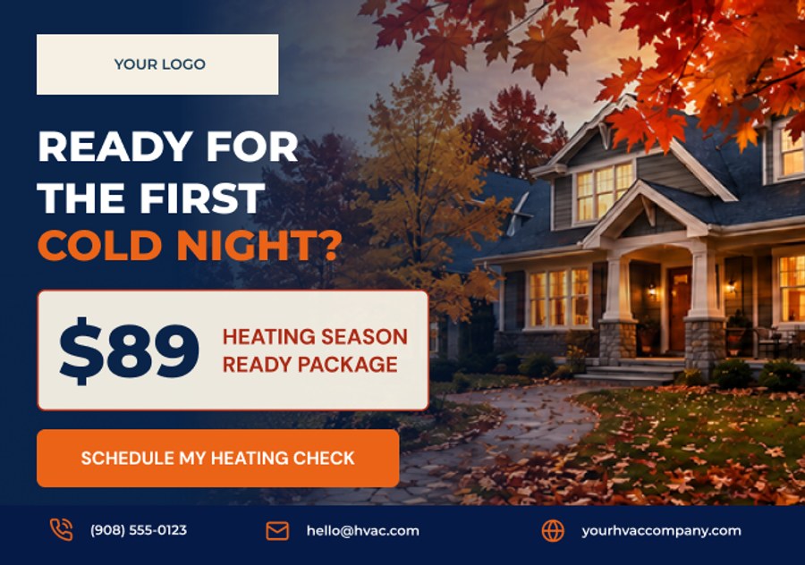 Heating Season Ready Package · EDDM postcard template