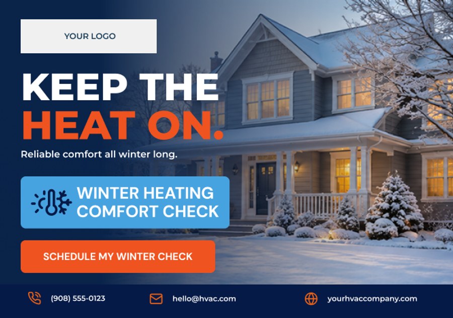 Winter Heating Comfort Check · EDDM postcard template
