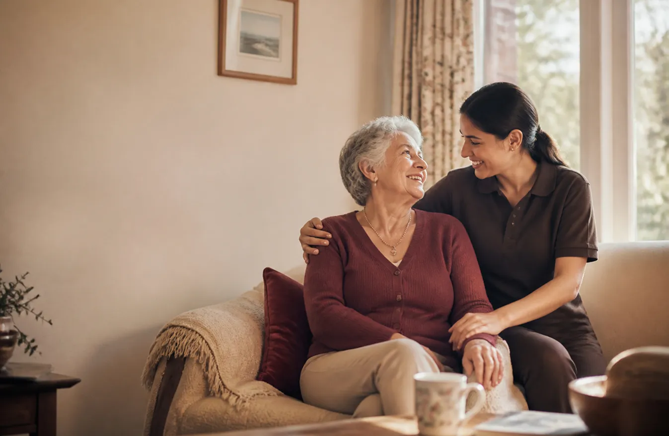 An older homeowner talking with a trusted advisor